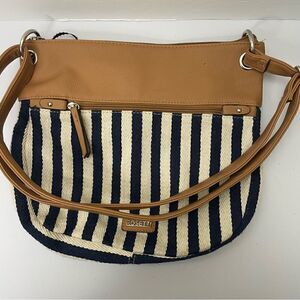 Rosetti| Like new! Cotton lined| Navy striped| Canvas shoulder bag